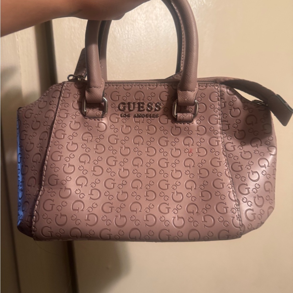 Guess Mauve Logo Satchel